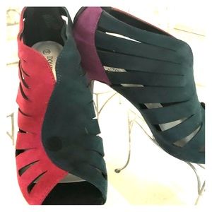 Tri Color Ultra Suede Bootie